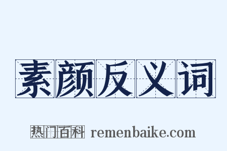 素颜反义词是什么意思的图片